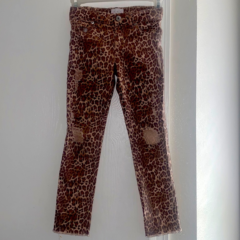 Girls Children Place Leopard Pants. Size 6x/7